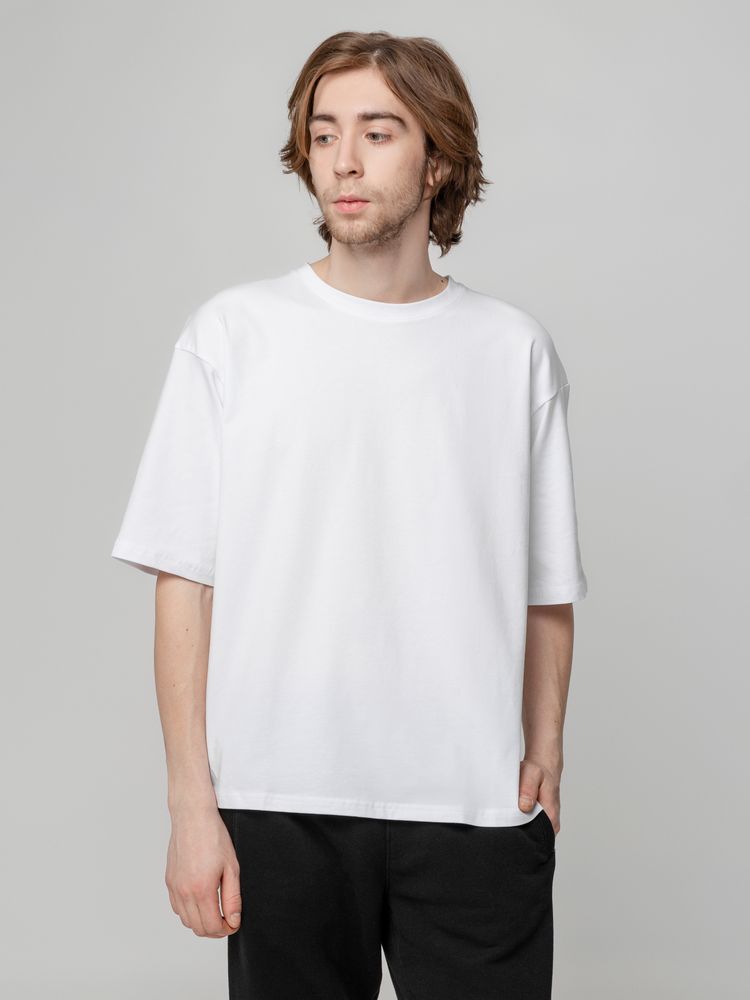 Футболка унисекс оверсайз Street Vibes, молочно-белая с логотипом