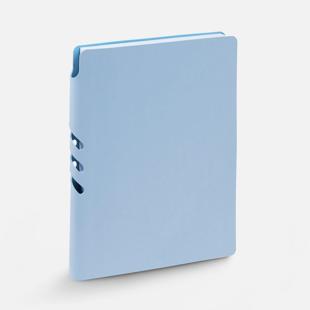 Ежедневник Flexpen Shall, недатированный, голубой с логотипом