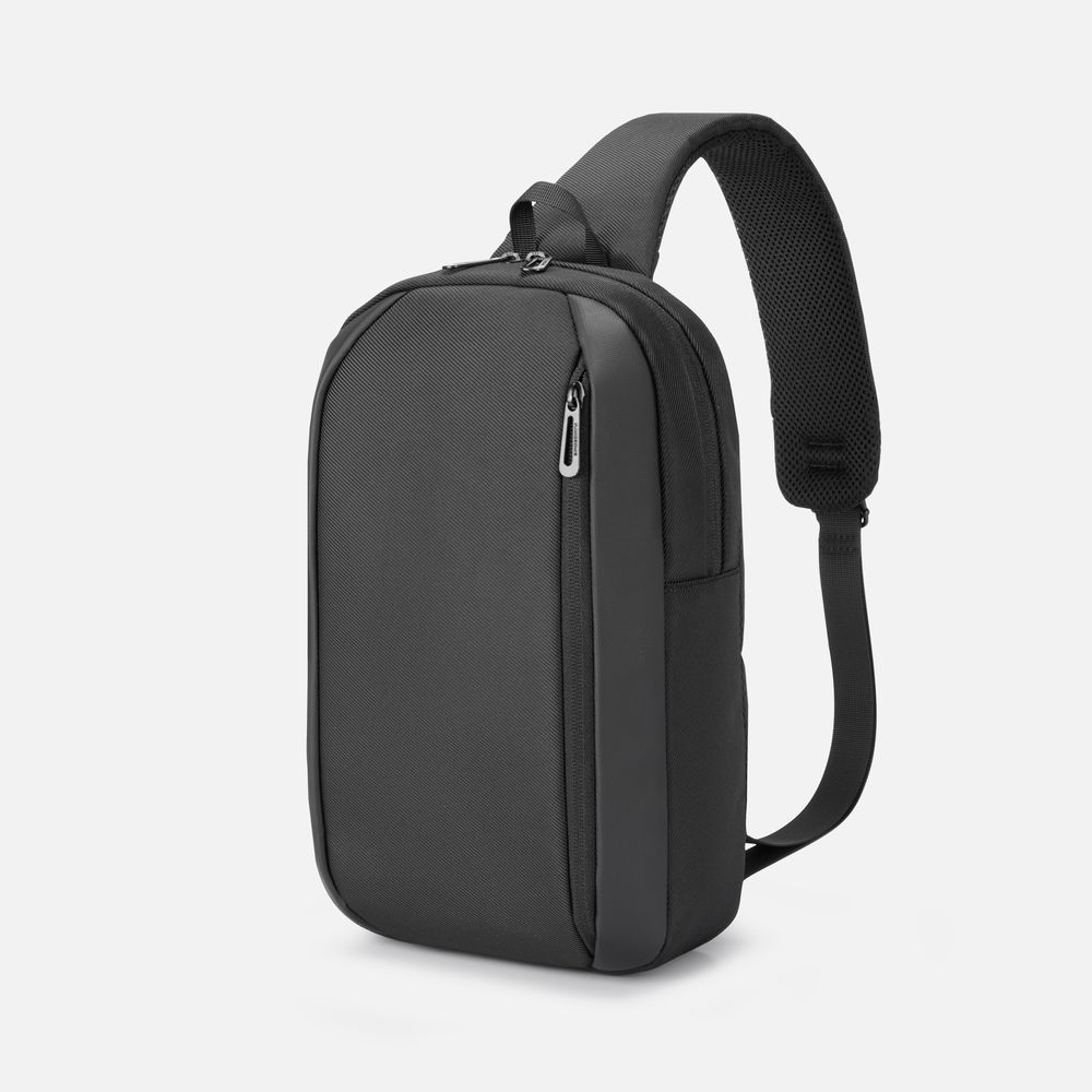 Рюкзак на одно плечо Gravon, черный с логотипом