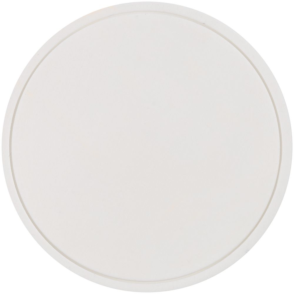 Лейбл из ПВХ Dzeta Round, L, белый с логотипом