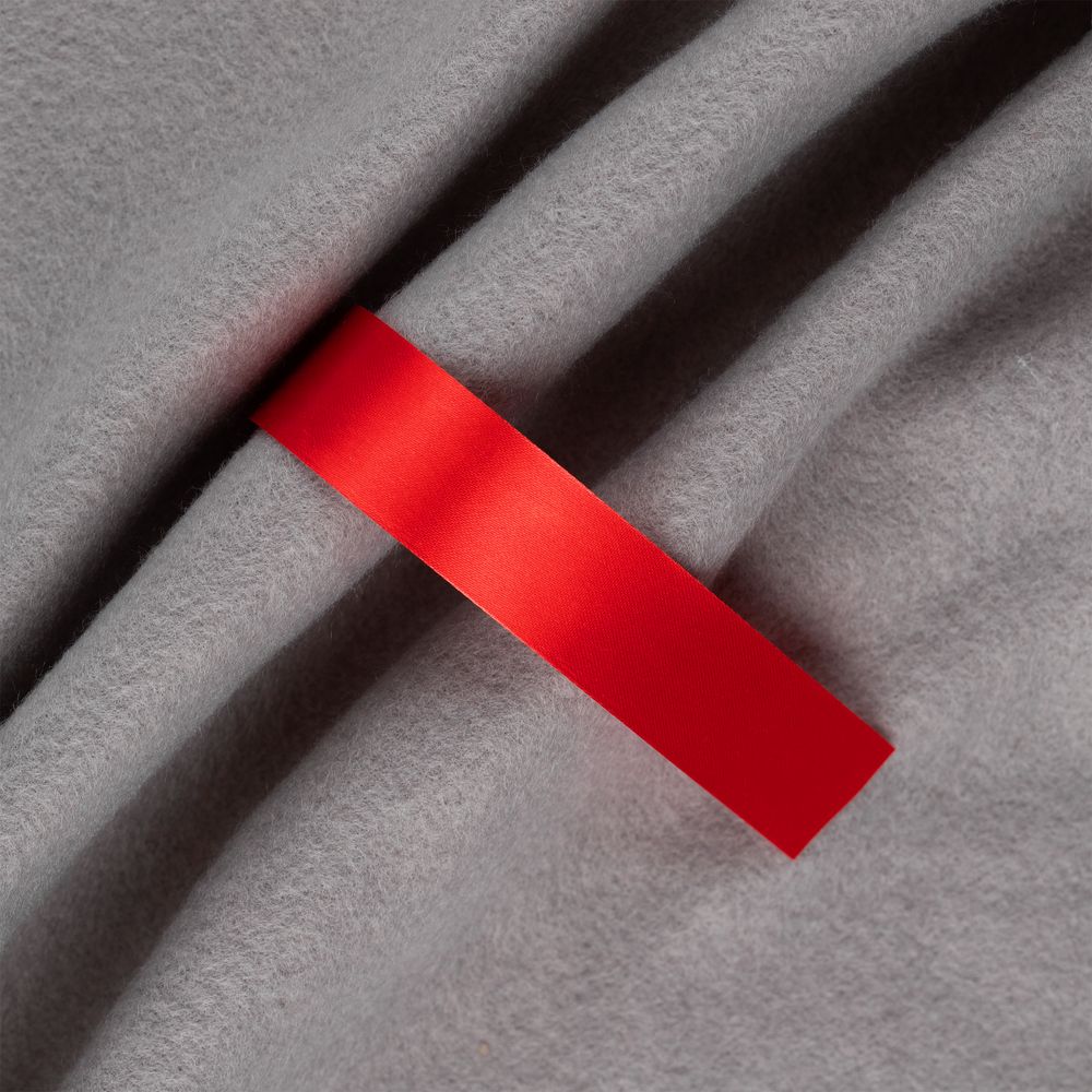 Лента сатиновая Satin 20 S, красная, 10 см с логотипом