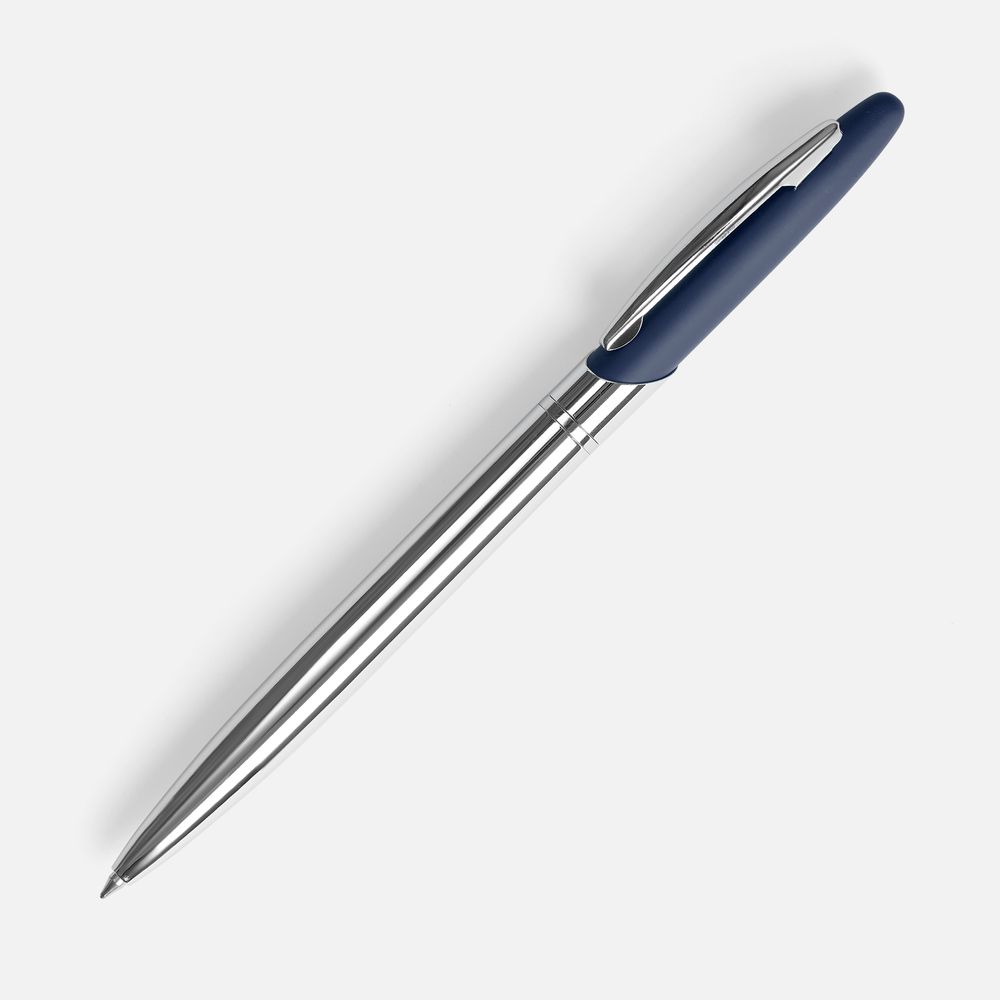 Ручка шариковая Dagger Soft Touch, синяя с логотипом
