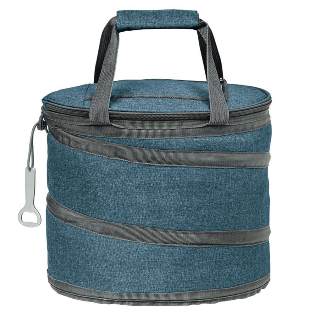 Складная термосумка Coast, синяя с логотипом