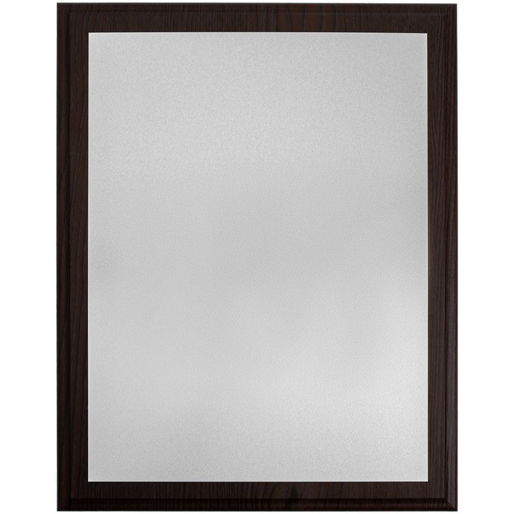 Плакетка Plaque XL, венге с серебристой пластиной с логотипом
