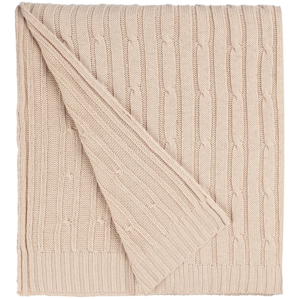 Плед Remit, бежевый с логотипом