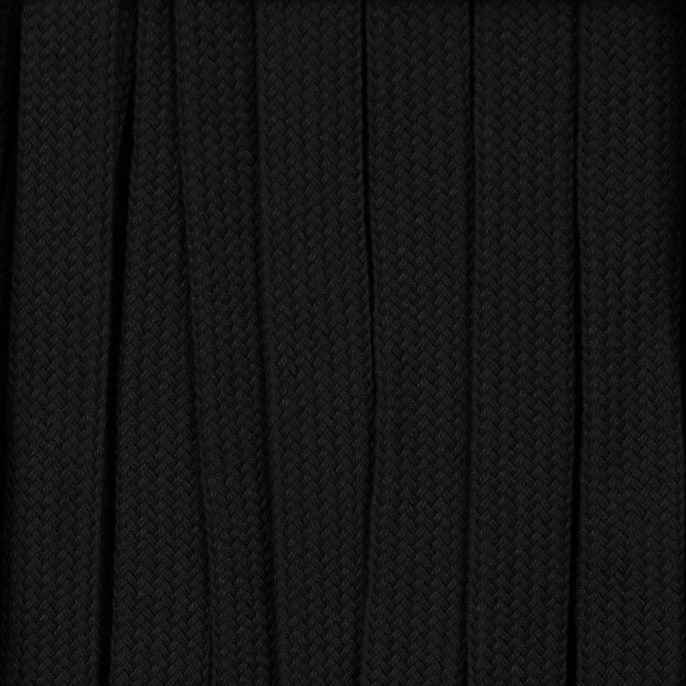 Плоский шнур Cord L, черный, 140 см с логотипом