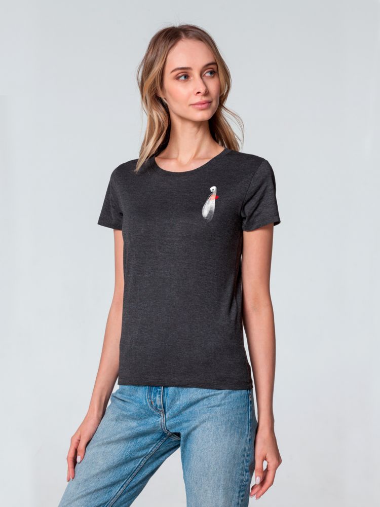 Футболка женская Ghost of Love, черная с логотипом