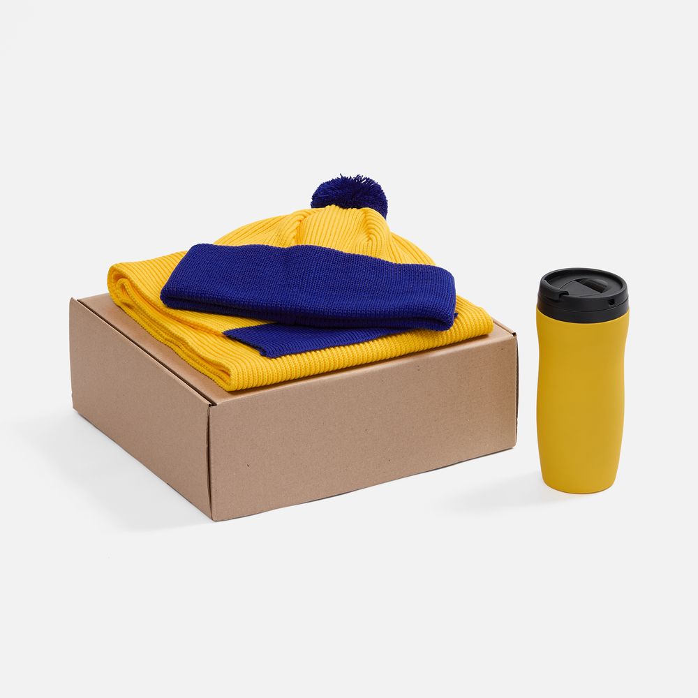 Набор Snappy Form, желтый с синим с логотипом