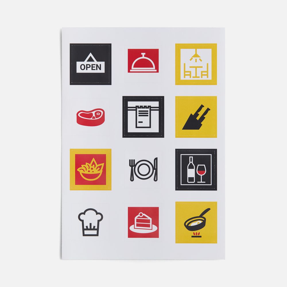 Стикерпак бумажный Industry, кафе с логотипом