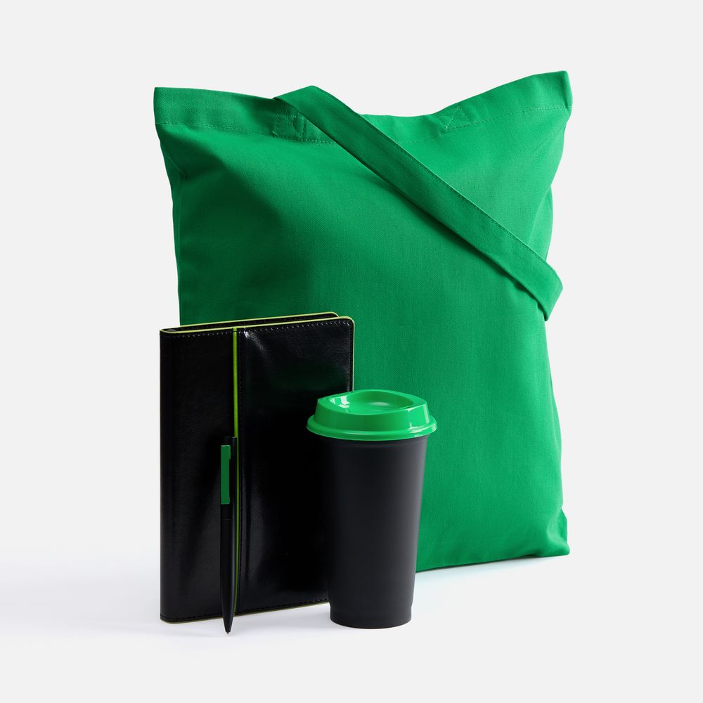 Набор Alanis, черный с зеленым с логотипом