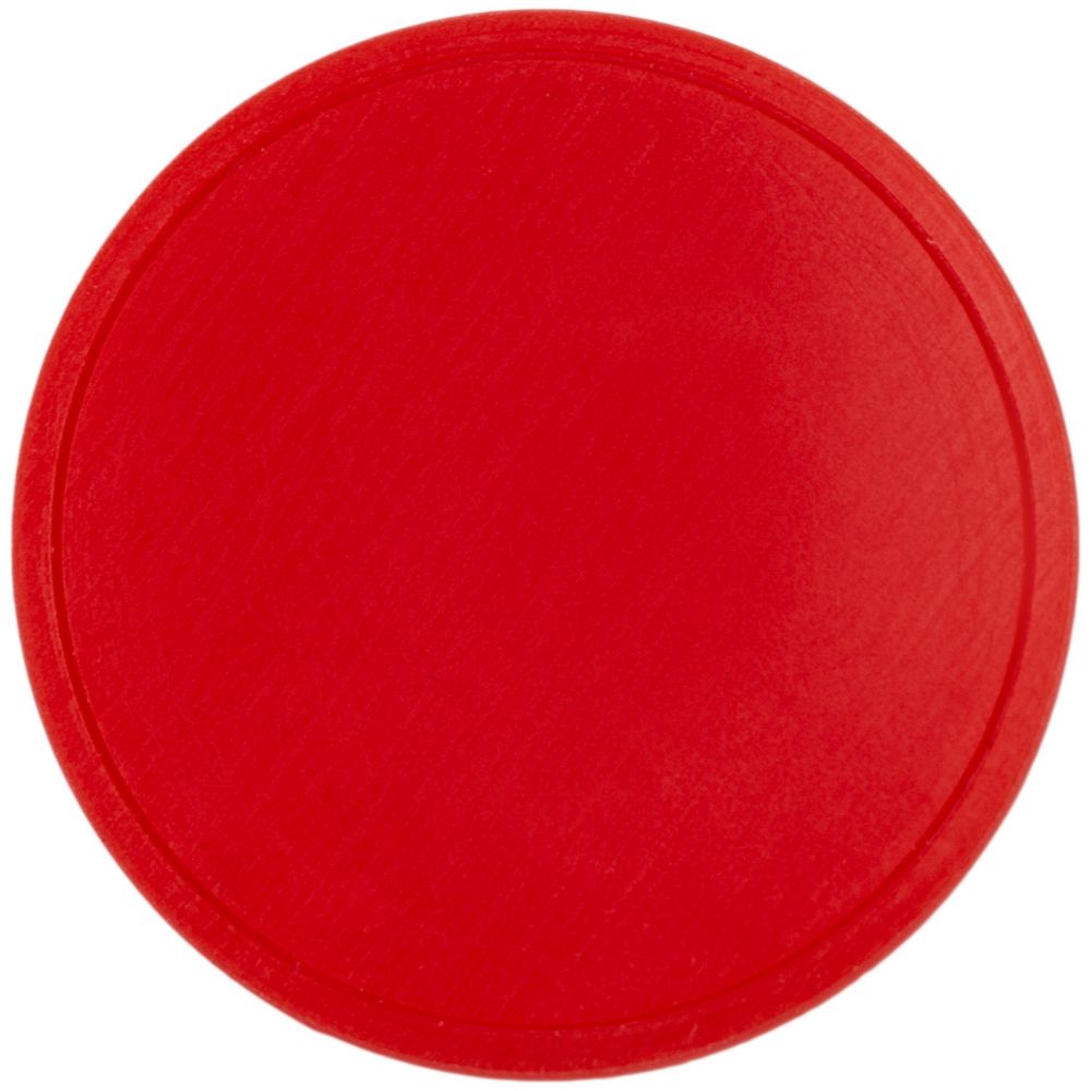 Лейбл из ПВХ Dzeta Round, L, красный с логотипом