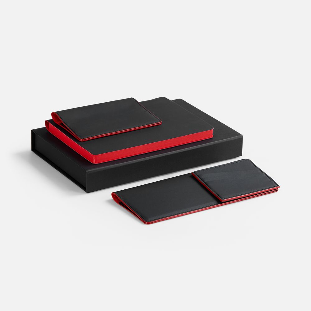 Набор Multimo Maxi, черный с красным с логотипом