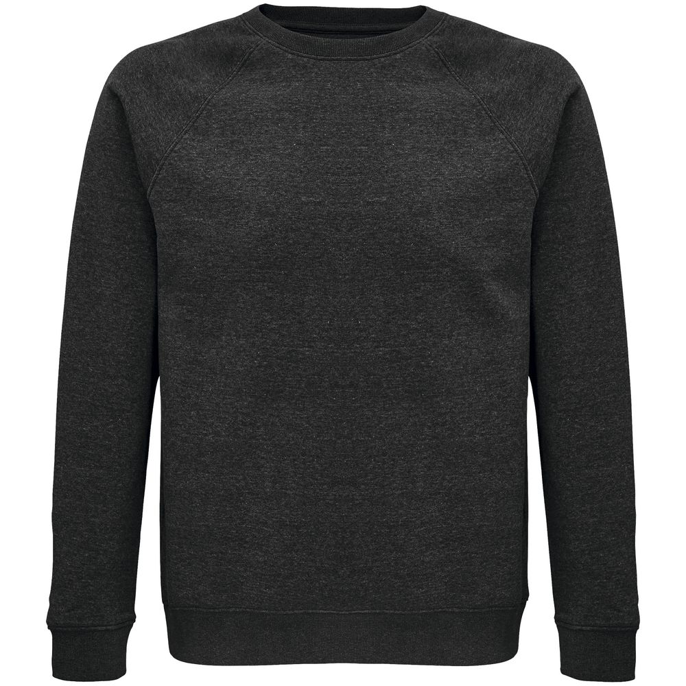 Свитшот унисекс Space, черный меланж с логотипом