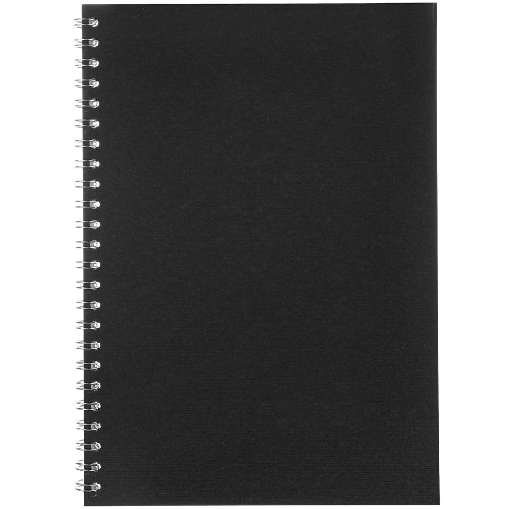 Блокнот Salvador в клетку, черный с логотипом