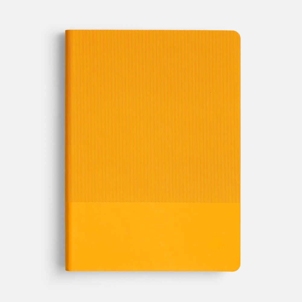 Ежедневник Vale New, недатированный, желтый с логотипом