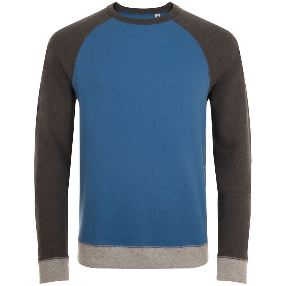 Толстовка унисекс Sandro, синяя с черным меланжем с логотипом