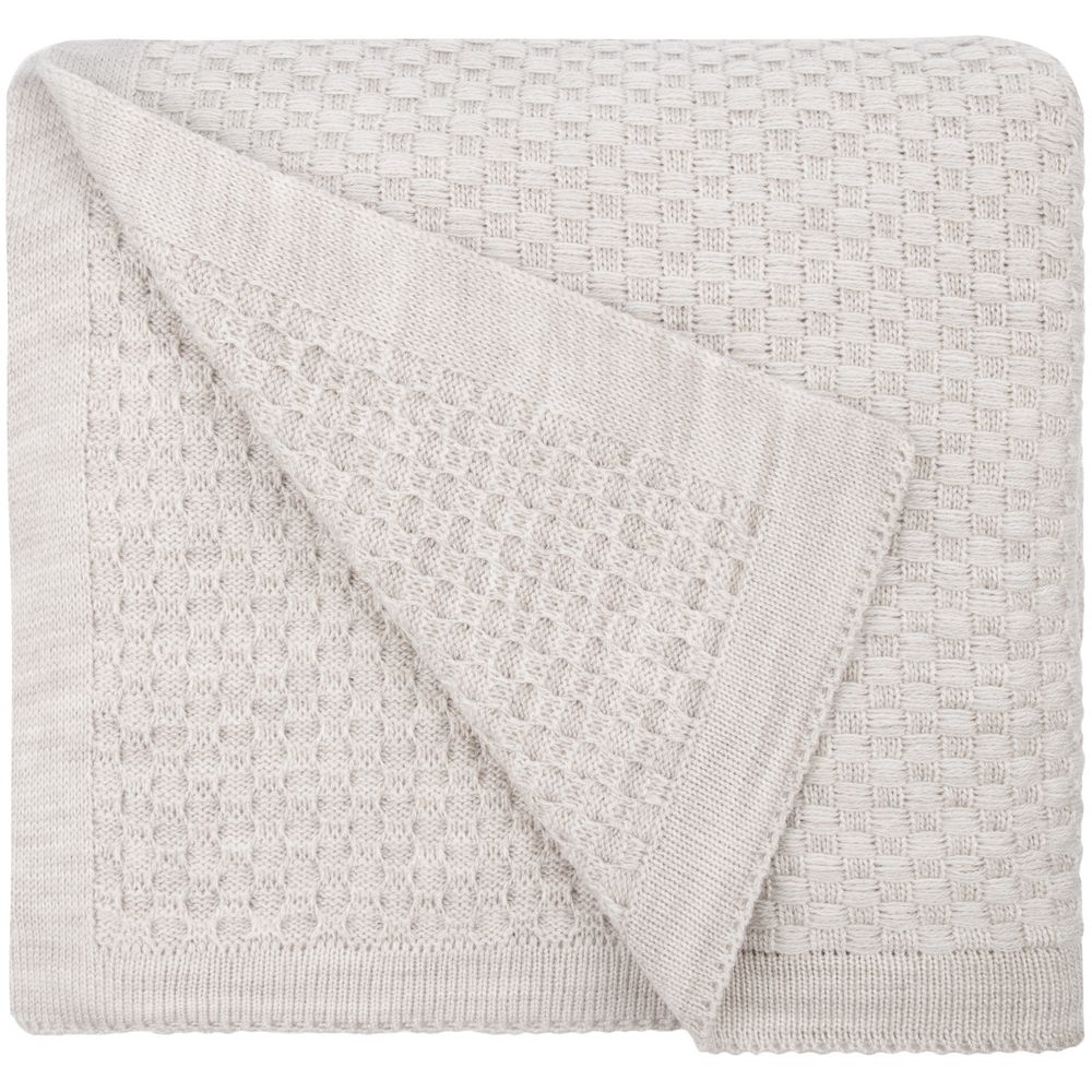 Плед Sheerness, льняной с логотипом