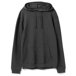 Толстовка с капюшоном унисекс Hoodie, серый меланж (антрацит) с логотипом