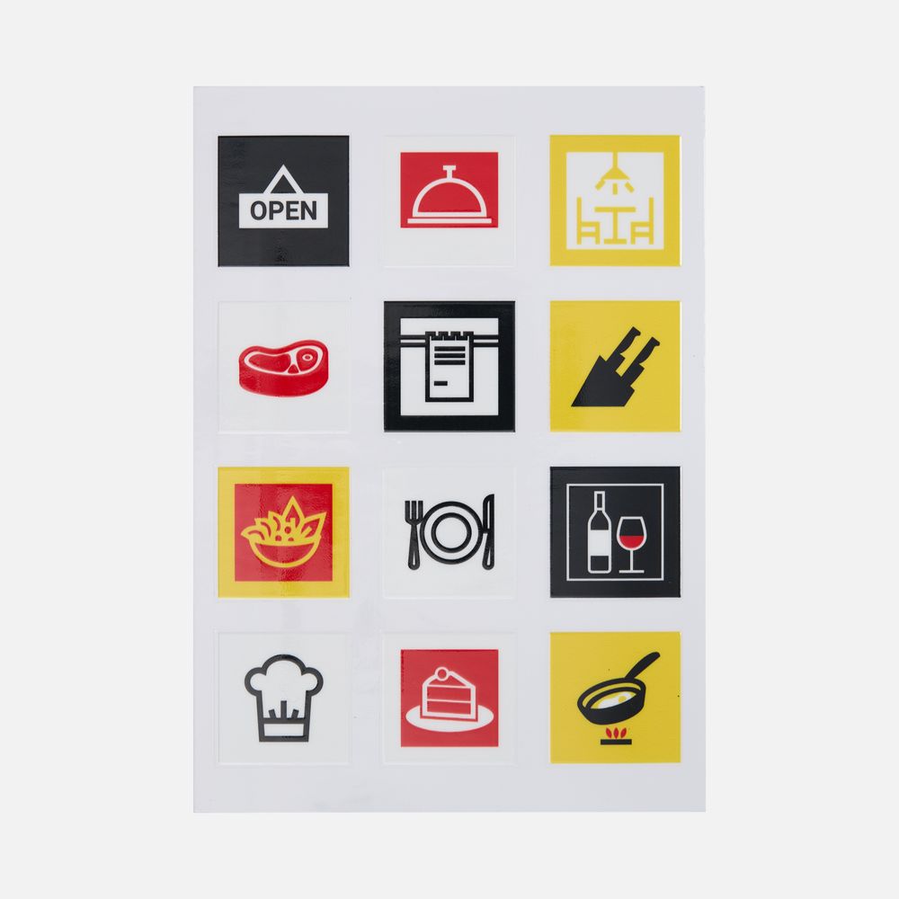 Стикерпак UV-DTF Industry, кафе с логотипом