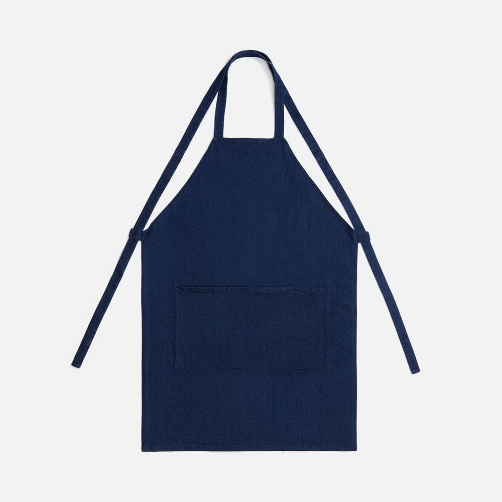 Фартук джинсовый E2, синий с логотипом