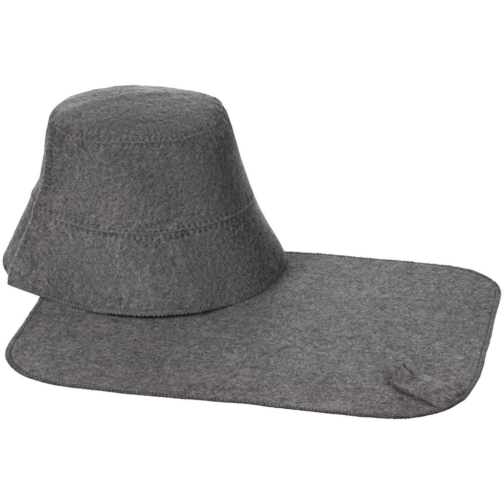 Набор для бани Panam, серый с логотипом