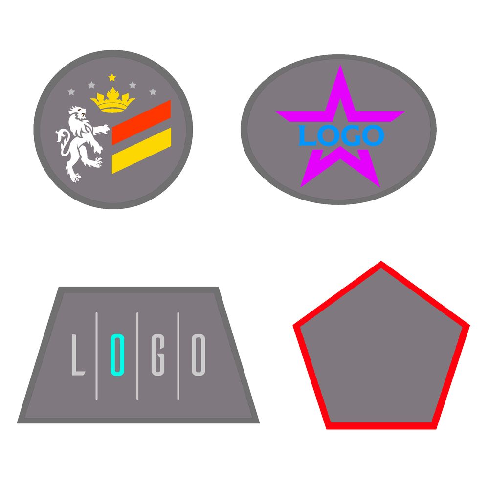 Шеврон из габардина Gabo L, серый с логотипом