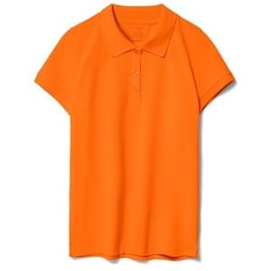 Рубашка поло женская Virma Lady, оранжевая с логотипом