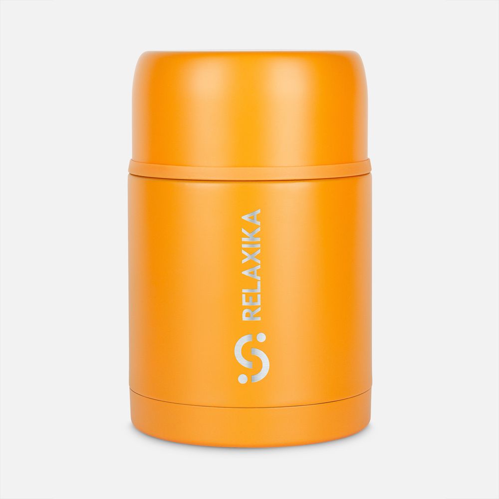Термос для еды Relaxika 700, желтый с логотипом