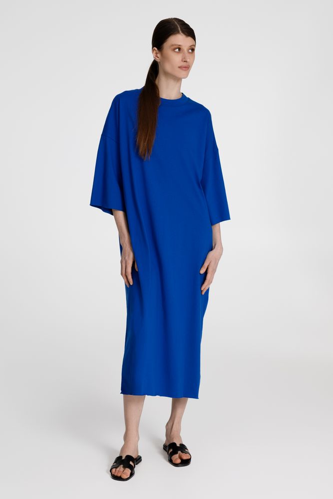 Платье D2, синее с логотипом