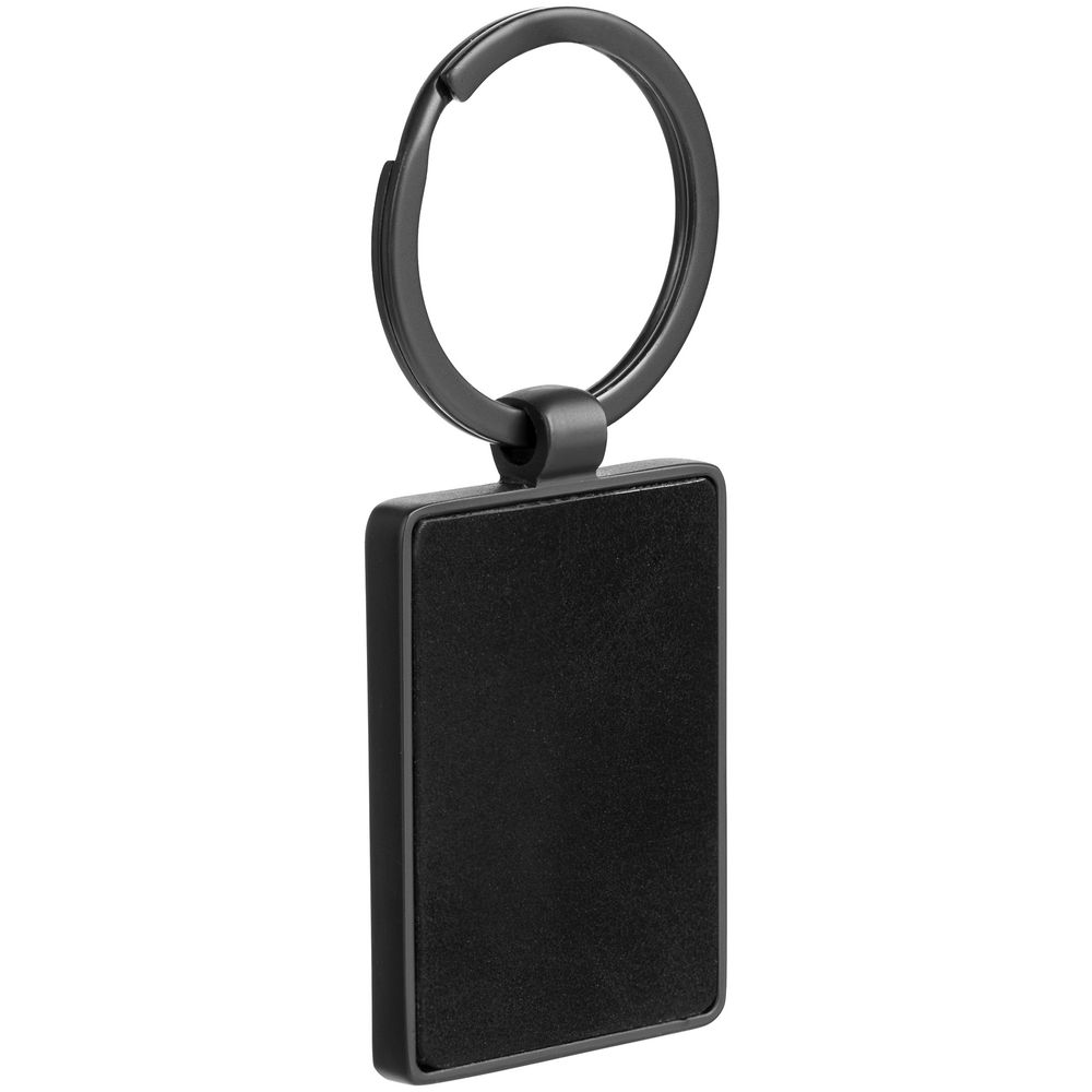 Брелок Gun Metal Rectangle, графитовый с логотипом