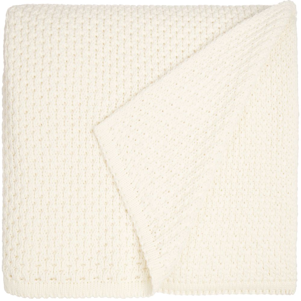 Плед Serenita, молочно-белый с логотипом