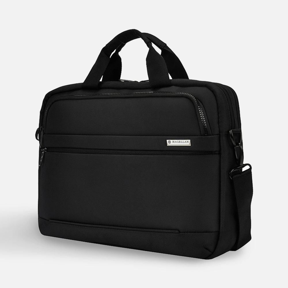 Сумка для ноутбука Discovery 15, черная с логотипом