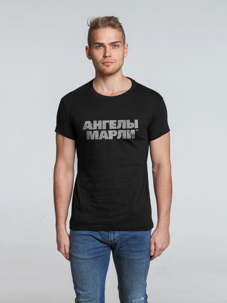 Футболка «Ангелы марли», черная с логотипом