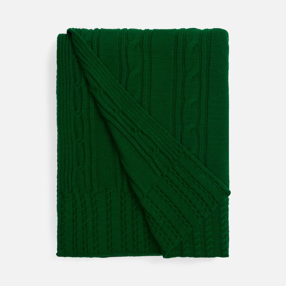 Плед Remitti, глубокий зеленый с логотипом