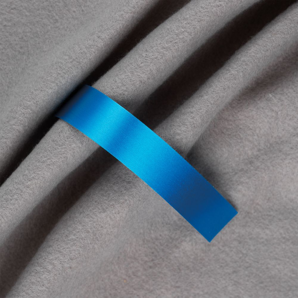 Лента сатиновая Satin 20 M, голубая, 60 см с логотипом