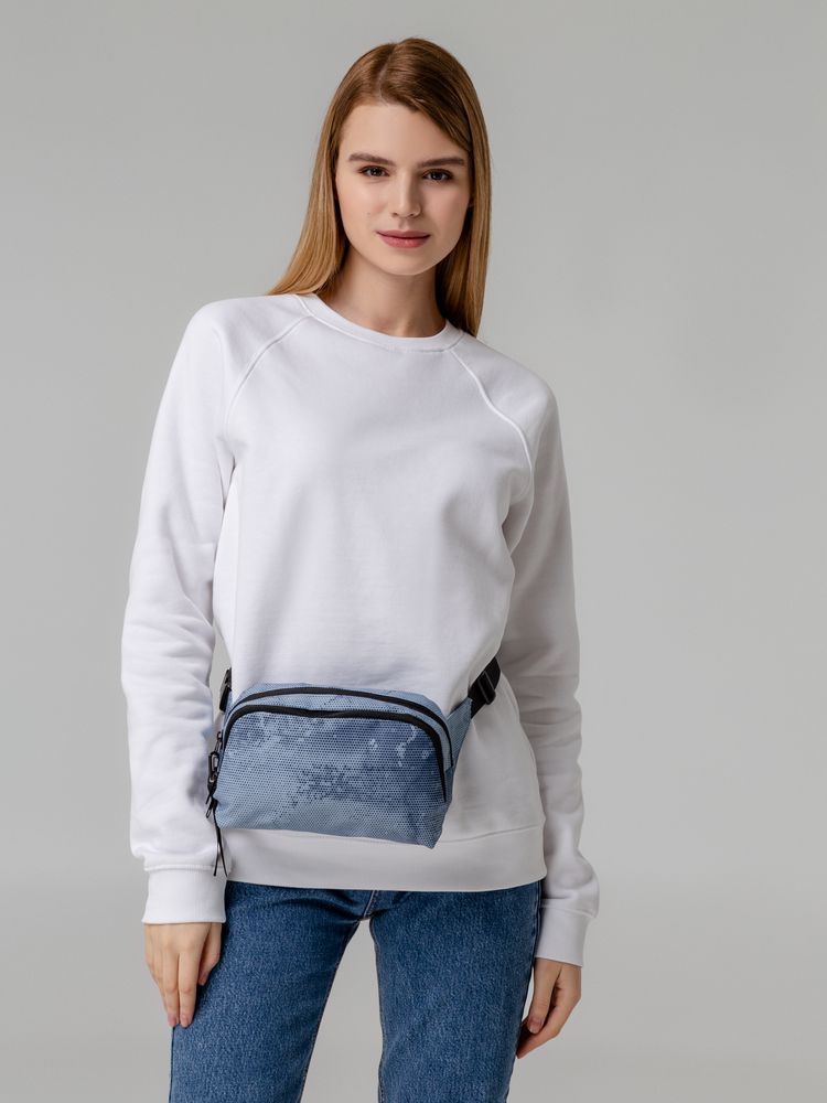 Сумки с принтом с печатью логотипа. Поясная сумка Blue Marble по цене 613 ₽ руб. (артикул 71487.14) Поясная сумка Blue Marble