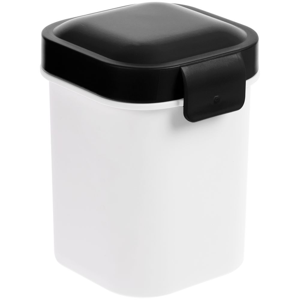 Ланчбокс для снеков Lunch Crunch, белый с черным с логотипом