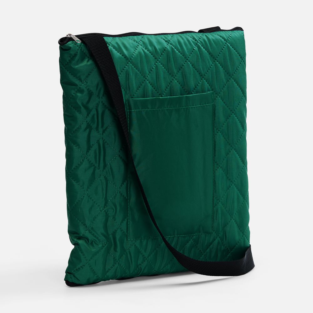 Плед для пикника Soft & Dry, зеленый с логотипом