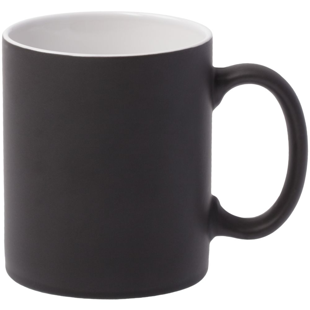 Кружка Promo матовая, черная с логотипом