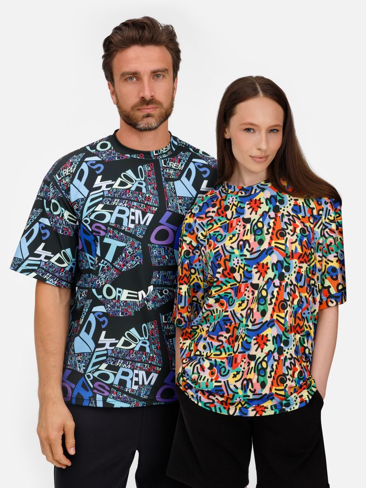 Футболка из бифлекса Morfiss с полной запечаткой на заказ с логотипом