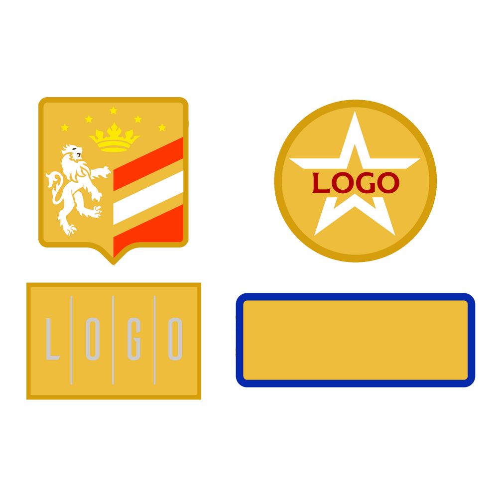 Шеврон из габардина Gabo M, желтый с логотипом