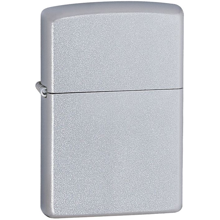 Зажигалка Zippo Classic Satin, серебристая с логотипом