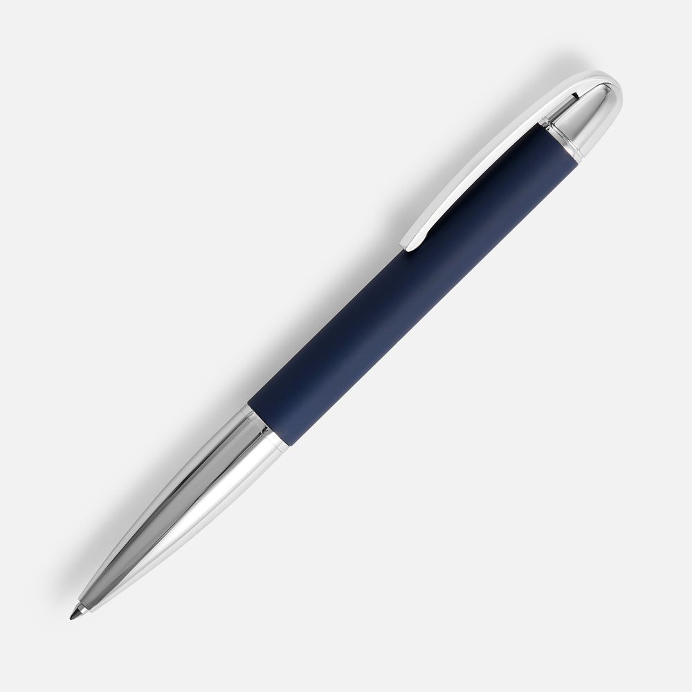 Ручка шариковая Arc Soft Touch, синяя с логотипом