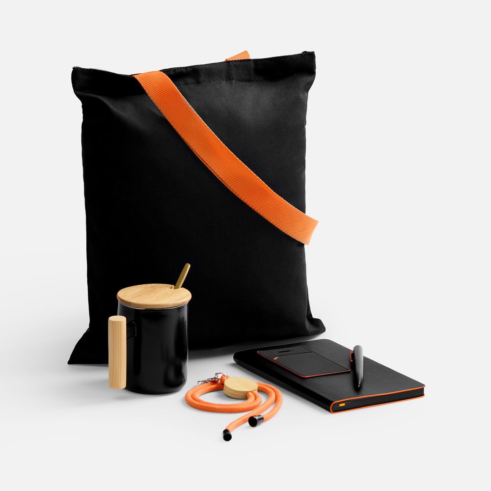 Набор Trait Office, черный с оранжевым с логотипом