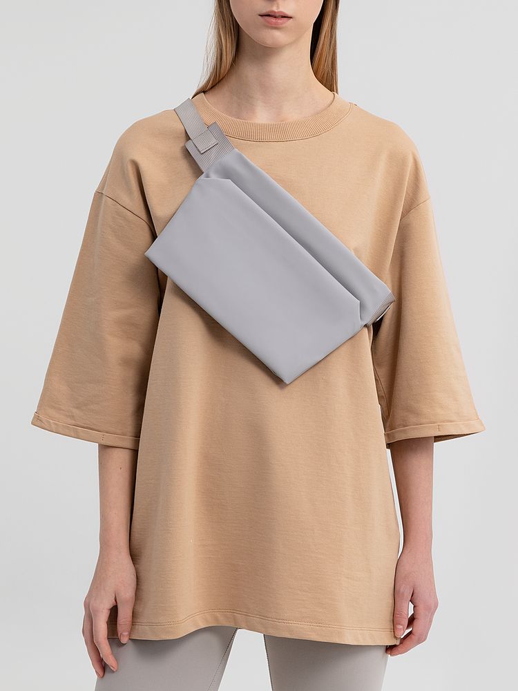 Поясная сумка Traffic, серая с логотипом