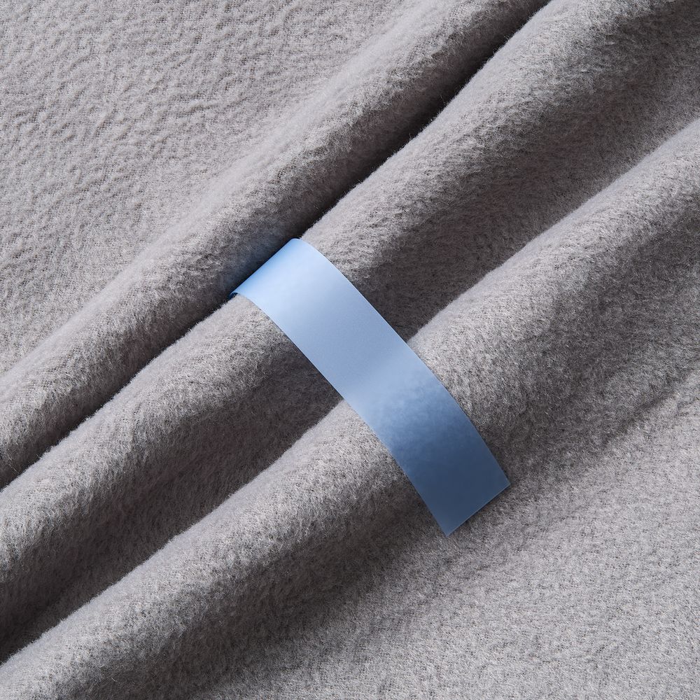 Лента силиконовая Biguna 20 S, прозрачная голубая, 10 см с логотипом