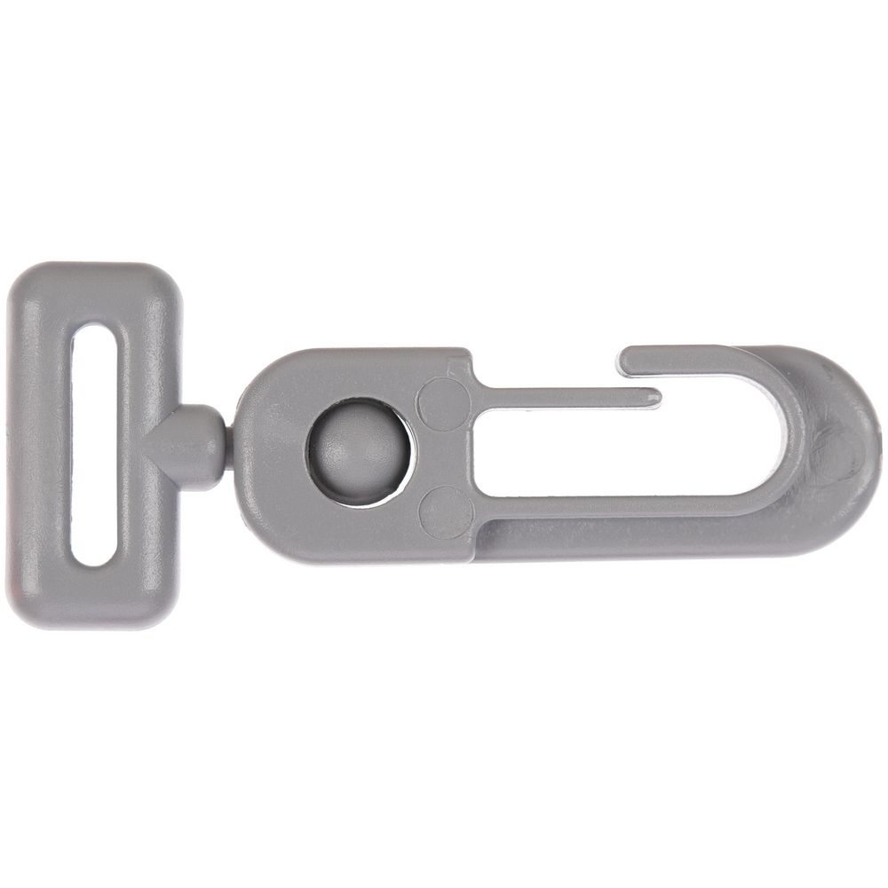 Застежка-карабин Carabine, S, серый с логотипом