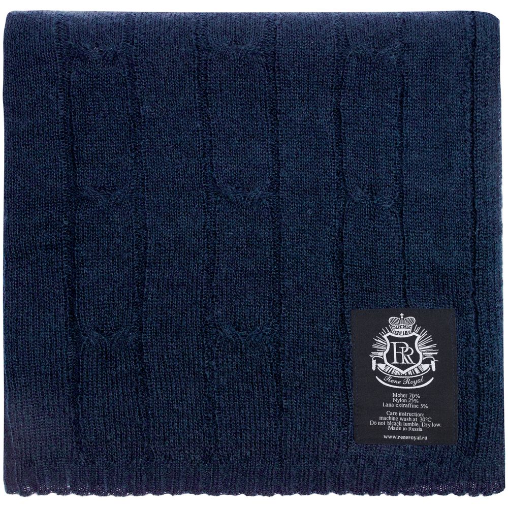 Плед Grasse, синий с логотипом