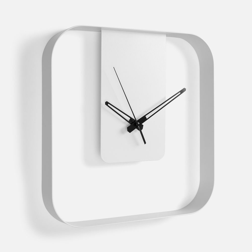 Часы Brevity, белые с логотипом