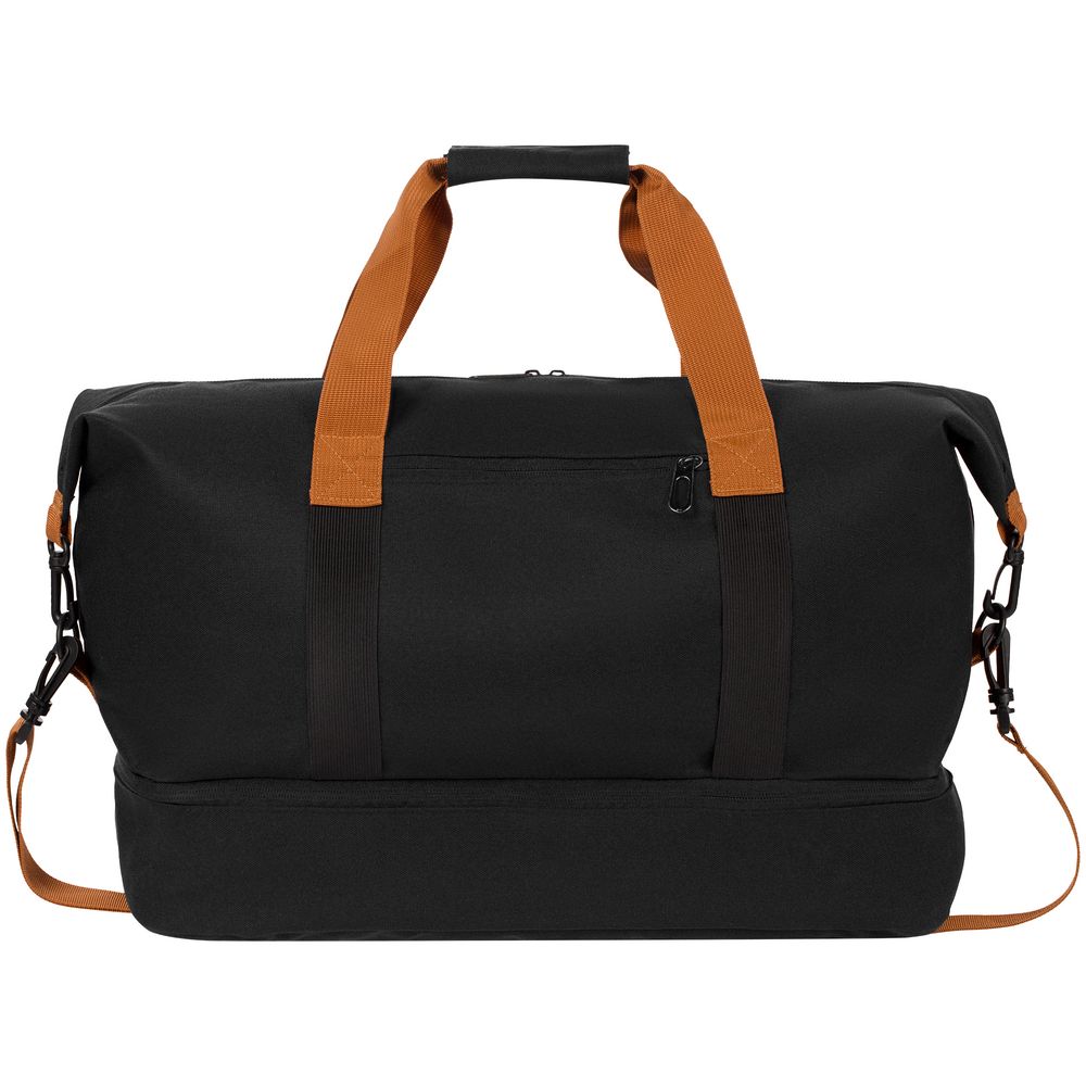 Сумка дорожная Incluso, черная с логотипом